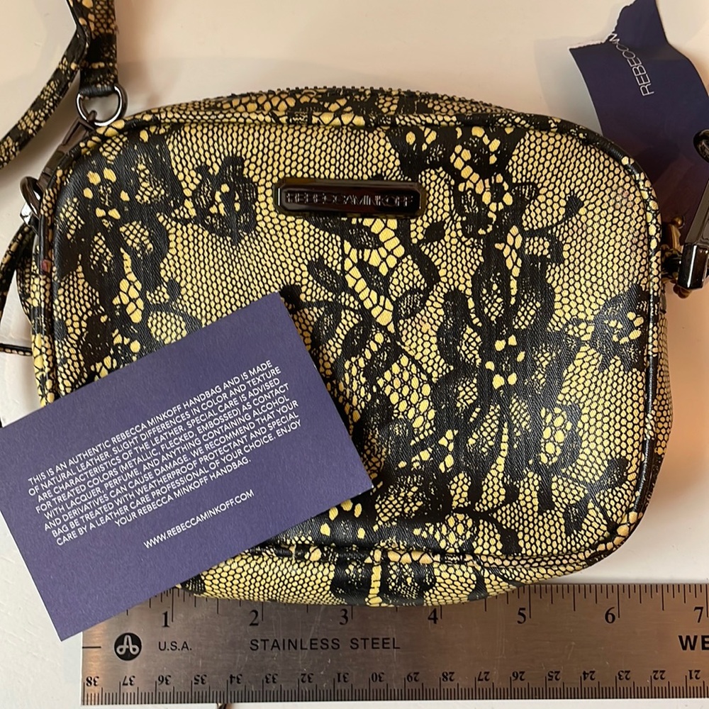 Rare NWT Rebecca Minkoff Lace BF Pouch (“Pale Yellow”)